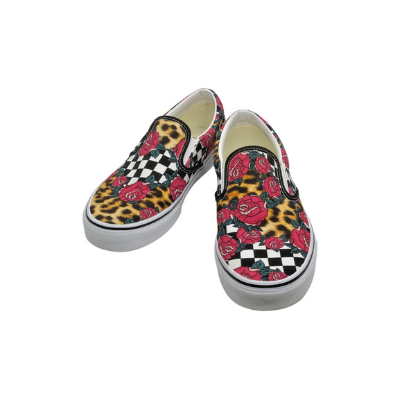 Vans Other - Vans Classic Slip-on Size 10 Rose Animal Check Men's Skate Shoes Sneakers